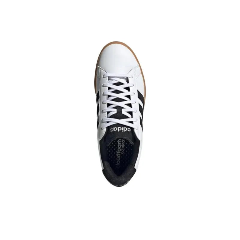 Adidas GRAND COURT 2.0 Anti-Slip Wear-Resistant Low-Top Skateboard Shoes Men's White Black