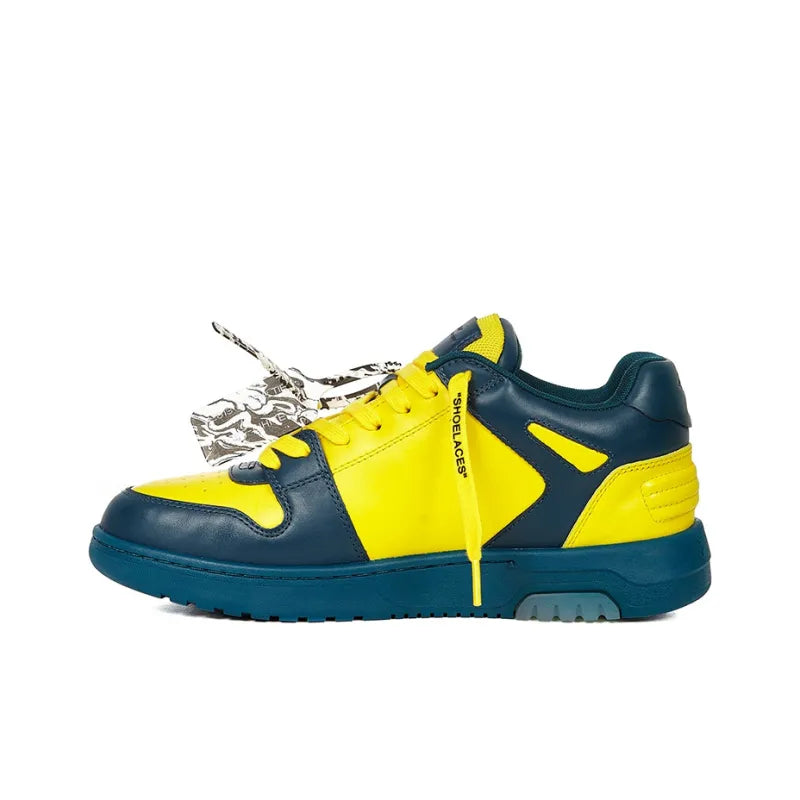 OFF-WHITE Out Of Office Zip Tie Sneakers 'Yellow Navy'